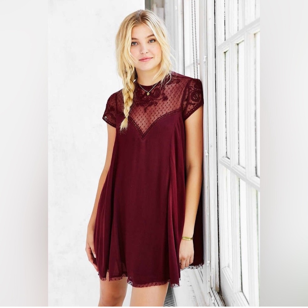 Kimchi Blue Lily Embellished Trapeze Mini Dress